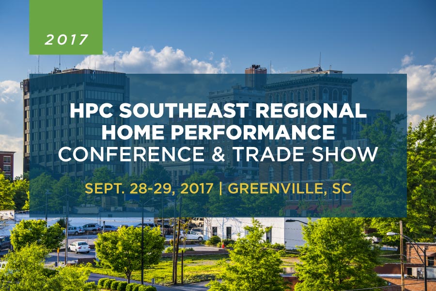 A graphic for 2017 ACI Southeast Regional Home Performance Conference & Trade Show.