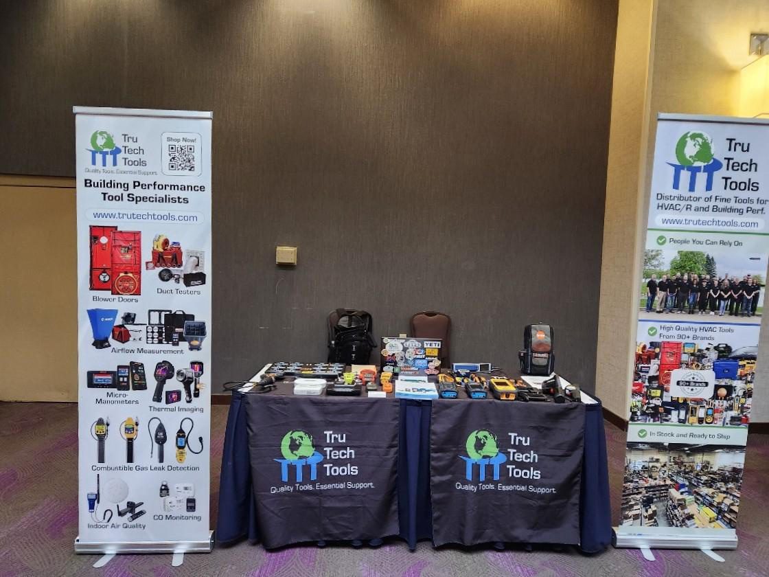 Image of a booth by Tru Tech Tools that features different tools