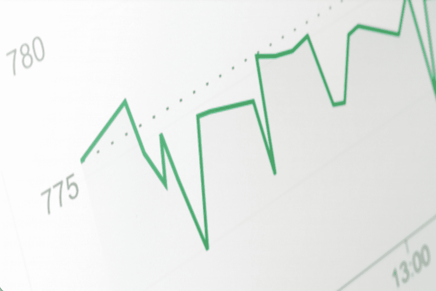 Graph showing ups and downs