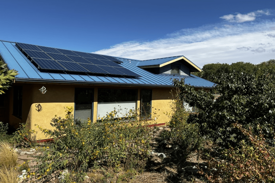 house with solar panels